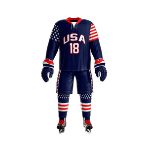 Conjunto de Jersey de Hockey sobre Hielo Premium, Tela de Malla de Poliéster Resistente, Uniforme Deportivo de Alto Rendimiento para Equipos, Equipo de Entrenamiento - Product Image 4