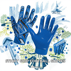 Gants de football américain personnalisés, paume entièrement en silicone, haute adhérence, design pour receveur, légers, respirants, entraînement et match - Product Image 5