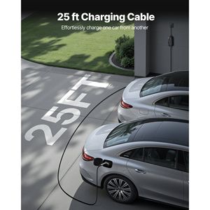 Caricatore Portatile per Veicoli Elettrici di Livello 2, 40 Amp, Cavo di Ricarica da 25 Piedi, Corrente Regolabile 240V, Stazione a Parete con Display LCD - Product Image 4