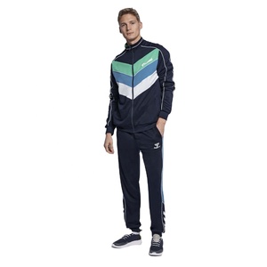 Survêtement slim Fit pour hommes, survêtement d'entraînement de sport, Logo personnalisé, haut à fermeture éclair et bas de jogging - Product Image 1