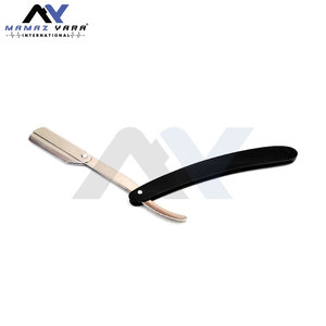 Professional Barber Razors Black <b>Silver</b> Straight Beard Mustache Shaving Razors Sharp Cutting Throat Tool Clean Shaves Shaping - Product Image 5