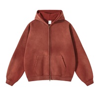 Sweat-shirt à capuche surdimensionné pour homme, couleur unie, coton, molleton français, vêtements décontractés pour l'automne
