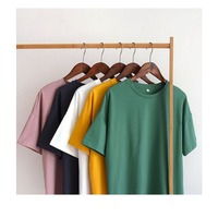 T-shirt d'été tricoté surdimensionné pour homme, manches courtes, motif uni, 100 % coton, design décontracté, anti-UV, écologique, séchage rapide
