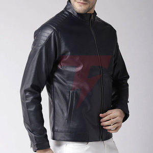 <b>Smart</b> <b>Men</b> Leather <b>Jacket</b> with Premium Front Zip Style Eco-Friendly & Breathable <b>for</b> Casual Winter Collection - Product Image 3