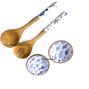 Chất Lượng Cao Nhật Bản Tùy Chỉnh Gỗ Gốm Ngâm Bát Đặt Dùng Một Lần Đại Dương Cá Tráng Men Phục Vụ Salad Cà Ri Đảng - Product Image 1