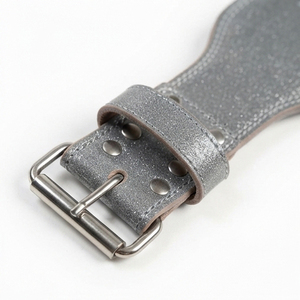 Ceinture de musculation en cuir pailleté de haute qualité, soutien lombaire pour entraînement de force intensif, ceinture pailletée à double boucle - Product Image 6