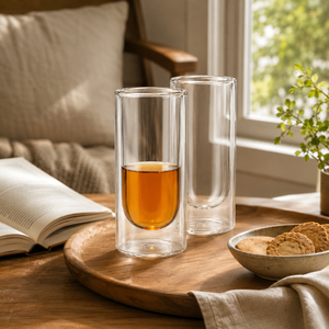 Tasse en verre borosilicate double paroi de 310 ml, faite à la main, sans plomb, isolée, pour café, thé, latte, expresso, réutilisable, en gros - Product Image 5