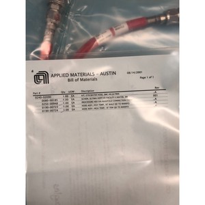 ชุดอุปกรณ์ AMAT 0240-02090, สายส่งน้ำ OTB SMC HX - อุปกรณ์และอะไหล่เซมิคอนดักเตอร์ระดับโลกที่เชื่อถือได้ - Product Image 1