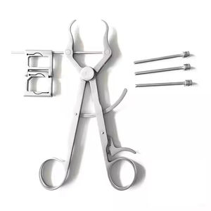 Pinza de reducción de punta fina de acero inoxidable para cirugía veterinaria, ortopédica y sujeción de placas óseas, de alta precisión manual - Product Image 1