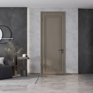 Porte d'entrée moderne en bois massif, étanche, au design minimaliste, avec surfaces finies en mélamine apprêtée, pour villas, hôtels, chambres, écoles et appartements - Product Image 4