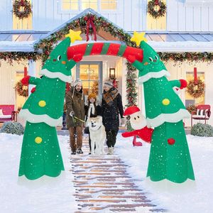 Arco Gonfiabile Natalizio Illuminato di 3,35 m con Babbo Natale per Decorazioni Esterne - Product Image 2