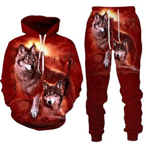 Sublimited Winter Plus Size Fleece <b>Jogger</b> Tracksuit with Custom Logo Street Fashion Wear for Adult Men - Product Image 4