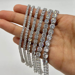 RB GEMS Luxury VVS1 Heart Cut Diamond Cluster Tennis Bracelet 925 Silver <b>Iced</b> <b>Out</b> Design Sparkling Party Jewelry - Product Image 3