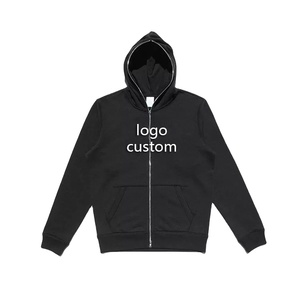 Sweat-shirts d'hiver personnalisés 100% coton molletonné pour hommes, grande taille, logo brodé, respirant, séchage rapide, formel, 200 g/m², avec poche, uni - Product Image 3