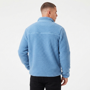 Veste en polaire sherpa pour homme, col rabattu, fermeture éclair, poche avant, manteau polaire, vêtements d'extérieur décontractés pour homme, veste polaire sherpa pour homme - Product Image 5