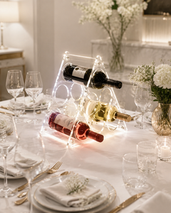 Sophisticated Acrylic LED Lit for Freestanding <b>Wine</b> Bottle Holder for Elegant Display and Showcasing of Your <b>Wine</b> Collection - Product Image 6