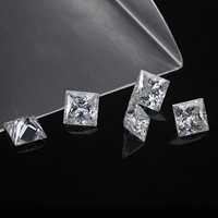 Diamants en vrac de 1 carat, taille princesse, brillants, de couleur D, pureté VVS1-VVS2, certifiés IGI, cultivés en laboratoire, excellente taille