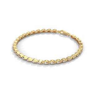 Gold Plated Tennis <b>Bracelet</b> VVS CZ Diamond <b>Bracelet</b> Oval Link <b>Bangle</b> for Women Anniversary Jewelry - Product Image 2