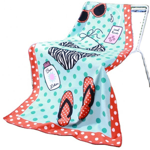 Toalla de Playa y Piscina de Algodón Orgánico 100% Ecológica de Secado Rápido y Alta Calidad, Personalizada con Logotipo Deportivo Reactivo, Venta al Por Mayor - Product Image 1