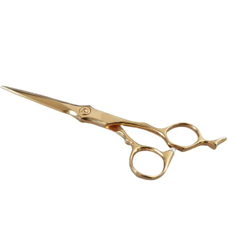 6 6.8 Inch Gold Powder Tungsten Steel Professional Hair Scissors Cutting Barber Salon Haircut Shear Cutting Scissors