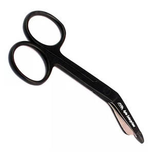 กรรไกรตัดผ้าพันแผลสแตนเลสสีดำแบบแมนนวลสำหรับพยาบาล พิมพ์โลโก้ได้ ราคาขายส่ง สำหรับการแพทย์ การบาดเจ็บ และการผ่าตัด - Product Image 2