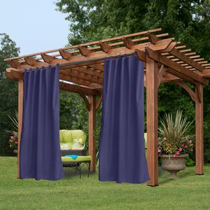 Tenda della finestra della cima della linguetta all'aperto 50 In. X 84 dentro. (1 pannello) eleganti tende e mantovane da esterno - Product Image 6