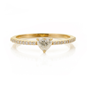 Anillo Apilable de Diamantes 100% Naturales, Diseño Minimalista Elegante, Joyería Fina Brillante para Uso Diario, Oro Amarillo Sólido de 14K - Product Image 1