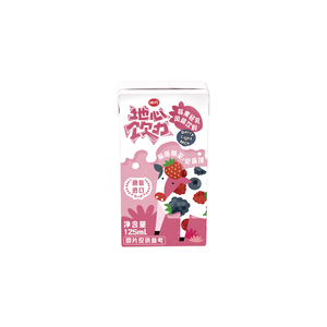 Vedan <b>Berry</b> <b>Light</b> Milk Drink 125ml Low Fat Flavored Fruit Juice Box Packaging - Product Image 3