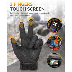 Gants de moto et de cyclisme imperméables, respirants, compatibles avec les écrans tactiles, avec protection rigide pour les doigts, pour les sports de plein air unisexes - Product Image 5