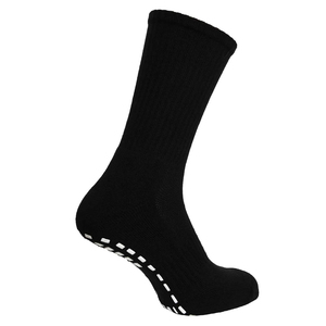 Men's <b>Black</b> Crew <b>Socks</b> Anti-Slip Knitted Cotton Spandex Sports <b>Socks</b> Summer Standard Thickness Solid Pattern Regular Style - Product Image 1