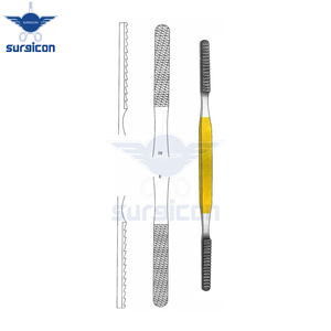 Râpes nasales Fomon 20,5 cm / 8 pouces droites avec inserts en carbure de tungstène TC 40 x 7 mm Fig. 9/10 pour une mise en forme précise des os nasaux - Product Image 4