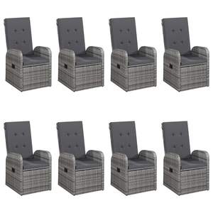 Grand ensemble de salle à manger en bois d'acacia massif gris foncé pour usage extérieur - Product Image 5