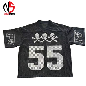 เสื้อฟุตบอลผู้ชายคอวีผ้าตาข่ายแบบกำหนดเองสำหรับฤดูหนาว น้ำหนักเบา ทรงหลวม โอเวอร์ไซส์ แห้งเร็ว ระบายอากาศได้ดี ที่ NURAK ในปี 2026 - Product Image 1