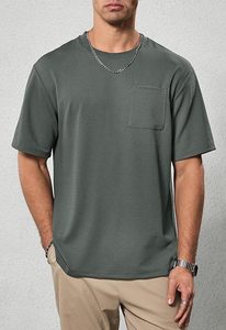 Camiseta 100% Algodón para Hombre, Talla Grande, 240 GSM, Suave, Informal, con Bolsillo, Venta al Por Mayor Directa de Fábrica, OEM - Product Image 3