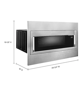 Horno de Microondas Integrado K-i-t-c-h-e-n-A-i-d de 30 Pulgadas con 1.1 C.u. F-t. C-a-p KMBT5511KSS - Product Image 5