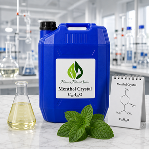 Cristaux de menthol naturel 100% pur, huile essentielle de menthe poivrée pure, fabricant, fournisseur et exportateur en gros d'ingrédients aromatiques chimiques en Inde - Product Image 2