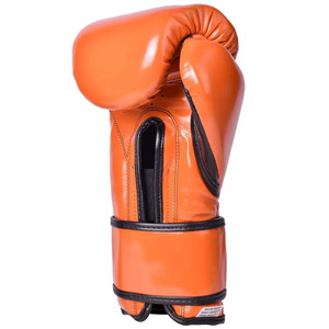 Guantes de Boxeo Cleto Reyes de Cuero Naranja con Cierre de Cordones, Equipo de Entrenamiento Profesional para Adultos, Hechos en México - Product Image 2