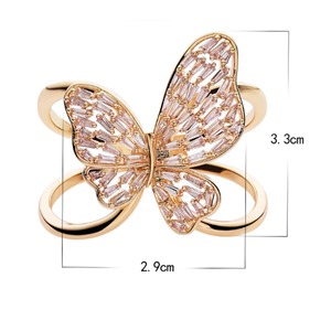 Anillo de Servilleta de Lujo con Diseño de Mariposa y Detalles de Cristal para Decoración de Mesa de Comedor en Eventos Especiales y Regalos Premium - Product Image 4