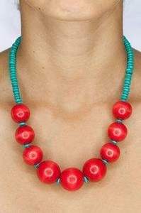 Elegante Conjunto de Collar de Cuentas de Resina Acrílica Geométrica Vintage de Javed Handicrafts, Joyería Artesanal Colorida Unisex - Product Image 3