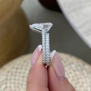 Bague de mariage en diamant de laboratoire taille brillant couleur E 14K pour femme et couple, certifiée IGI, clarté VS2 - Product Image 4