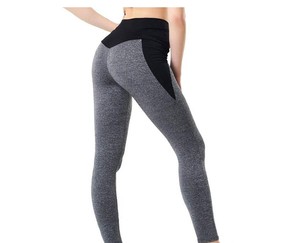 Leggings de yoga personnalisés à taille élastique imprimés, longueur intégrale, en tissu polyester et élasthanne de qualité supérieure pour femmes - Product Image 4