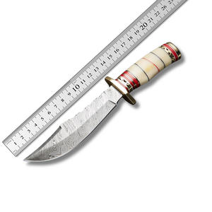 Cuchillo Bowie Táctico de Acero Inoxidable de Damasco Forjado a Mano, de Alta Durabilidad, con Mango Exótico Grande y Color Personalizado - Product Image 2