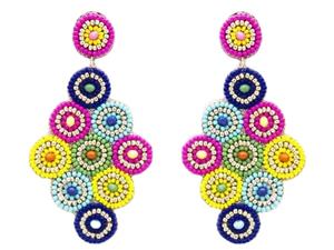 Pendientes y joyería para las orejas de alta calidad, con el mejor diseño, impermeables, con cuentas de colores bordadas a mano, para niñas, de la India. - Product Image 5