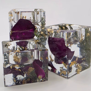 Porte-bougies en résine écologiques faits à la main, décoration élégante pour la vie moderne, vente en gros disponible - Product Image 2