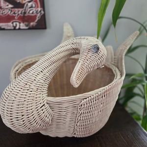 Cesta de ratán natural tejida a mano, cestas de almacenamiento ecológicas hechas a mano, modernas y multifuncionales, Artex Green Earth, hechas en Hanói - Product Image 2