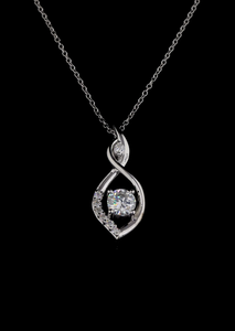 Pendentif solitaire en diamant rond brillant créé en laboratoire, collier en or blanc, bijoux de mariée minimalistes et délicats, cadeau éthique pour elle - Product Image 4