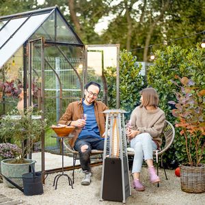 Riscaldatore da Patio Portatile in Acciaio da 10000 BTU con Tubo in Vetro per Esterni - Product Image 2