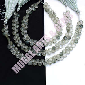 Collar hecho a mano, fabricación de joyas, cuentas, hebra, rutilo verde Natural, forma de corazón facetado, 8 pulgadas, 7x7, 8x8mm, Material de piedras preciosas - Product Image 2