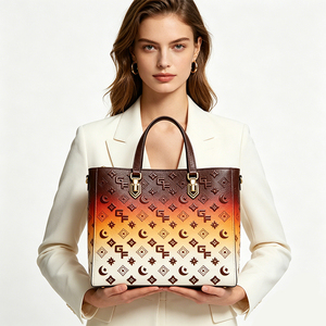 Sac à main fourre-tout pour femmes, en cuir PU, couleur dégradée, adapté au shopping et aux voyages - Product Image 4