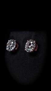 10mm Jumbo Lab Grown Diamond <b>Stud</b> <b>Earrings</b> D Color VVS1 Round Cut 8ct 925 Sterling <b>Silver</b> Solid 10KGold Men's <b>Earrings</b> Wholesale - Product Image 5